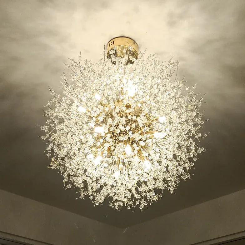 Starburst Gold Crystal Modern Chandelier - Clowas