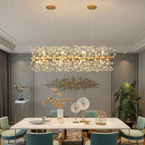 Long Crystal Decorative Gold Pendant Light - Clowas