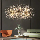 Star Branches Crystal Gold Chandelier - Clowas