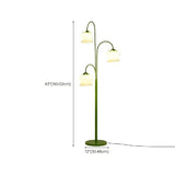 Three-Head Lantern Flower Green Floor Lamp - Clowas