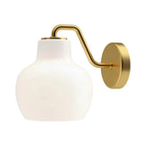 Cream Glass Lily Gold Wall Lights - Clowas
