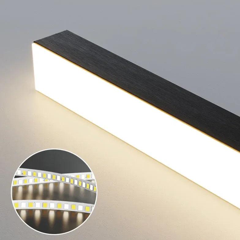 Linear Black LED Bar Pendant Light - Clowas