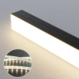 Linear Black LED Bar Pendant Light - Clowas
