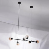 Nordic Long Glass Globe Pendant Light with Bubble Glass
