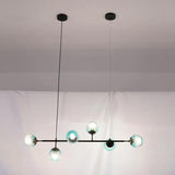Nordic Long Glass Globe Pendant Light with Bubble Glass
