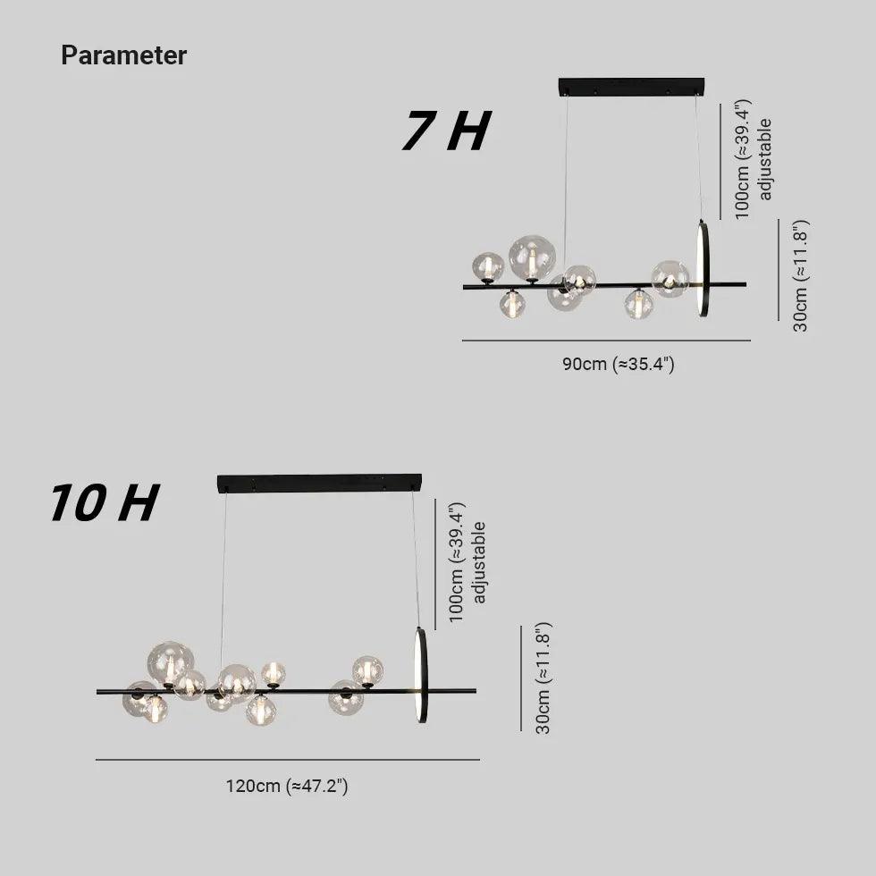 Linear Large Light Bulb Modern Chandelier - Clowas