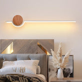 Minimalist Wooden Long Bedroom Wall Light