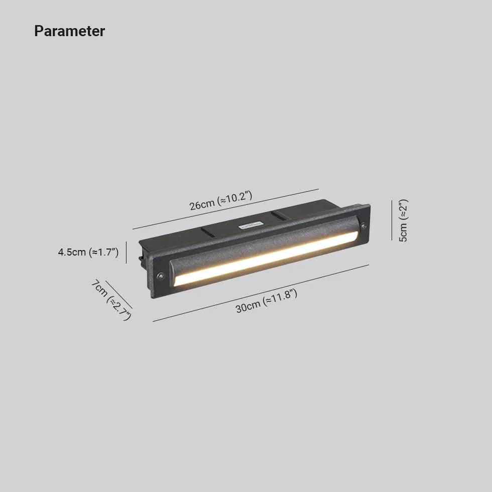 Linear Led black Step Outdoor Lights - Clowas