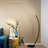 Linear Minimalist Curved Design Floor Lamp - Clowas