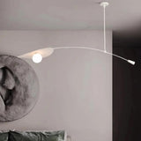 Long Arm Black Modern Living Room Pendant Light - Clowas