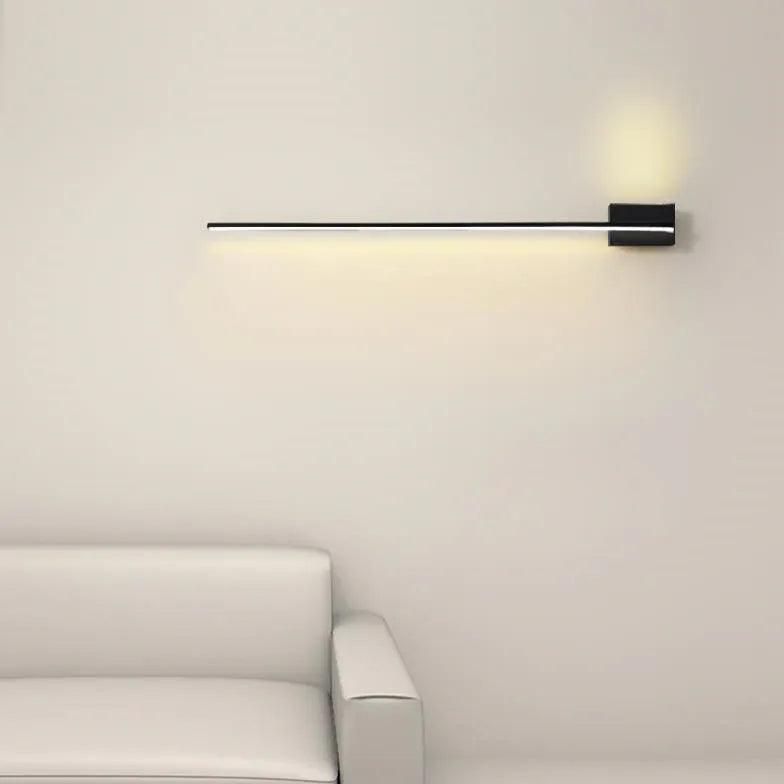 Long Black Industrial Bathroom Mirror Light - Clowas