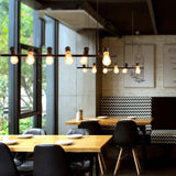 Long Light Bulb Black Industrial Chandelier - Clowas