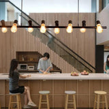 Long Light Bulb Black Industrial Chandelier - Clowas