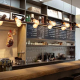 Long Light Bulb Black Industrial Chandelier - Clowas