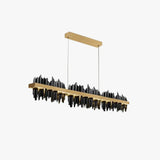 Long Pleated Industrial Living Room Chandelier - Clowas