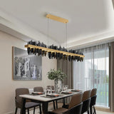 Long Pleated Industrial Living Room Chandelier - Clowas