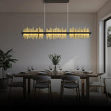 Long Pleated Industrial Living Room Chandelier - Clowas