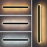 long rectangular Led Black Wall Lamps - Clowas