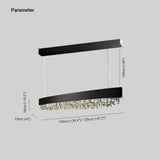 Long Strip Crystal Kitchen Pendant Light - Clowas