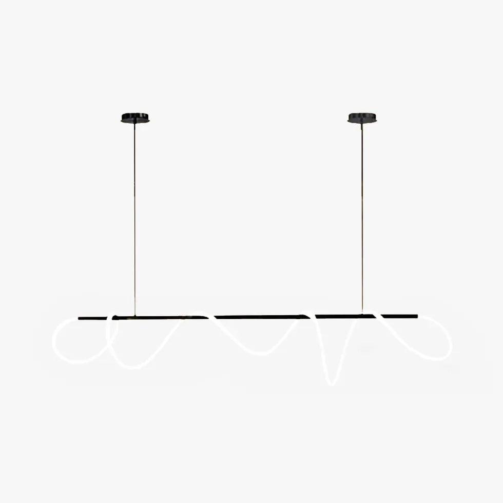 Curved Golden Strip Winding Chandelier - Clowas
