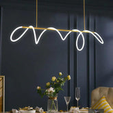Curved Golden Strip Winding Chandelier - Clowas