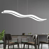 Simple Wave Acrylic Dining Table Pendant Light