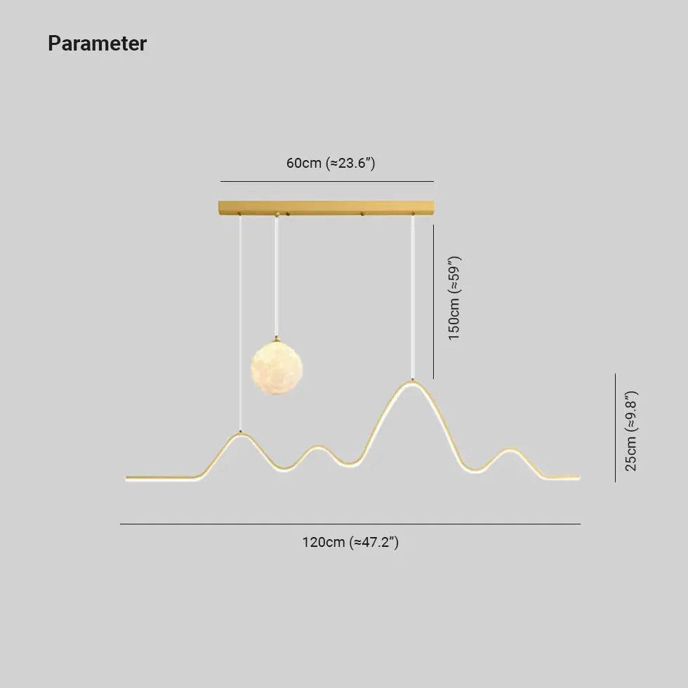 Moon Wave LED Pendant Light - Clowas