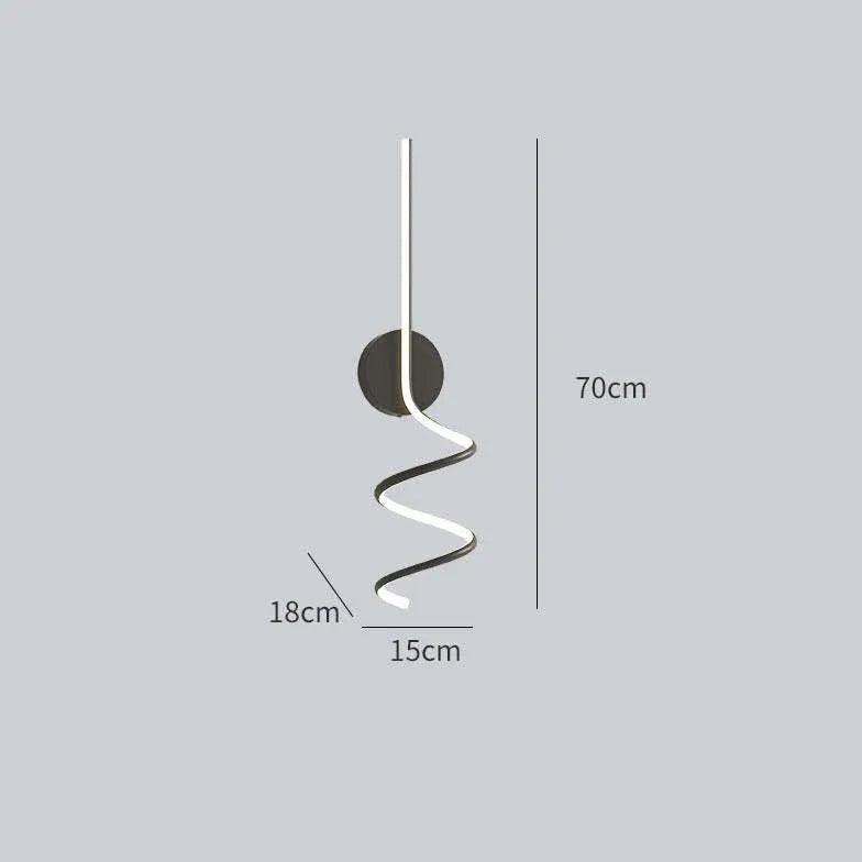 Spiral Led Modern Bedroom Wall Lights - Clowas