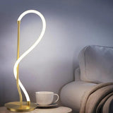 White Tube Curved Line Floor Lamp - Clowas