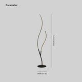 White Double-Tube Streamlined Floor Lamp - Clowas