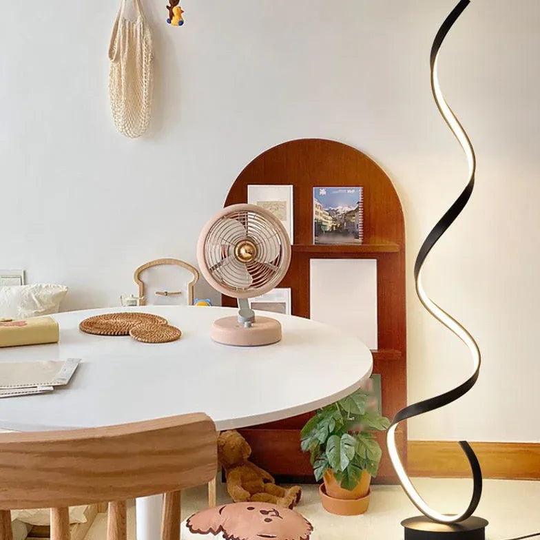 Spiral Modern Art Style Floor Lamp - Clowas