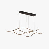 Curved Black Minimalist Dining Room Pendant Light - Clowas