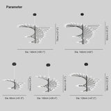 Extended Branch Structure Black Modern LED Chandelier - Clowas