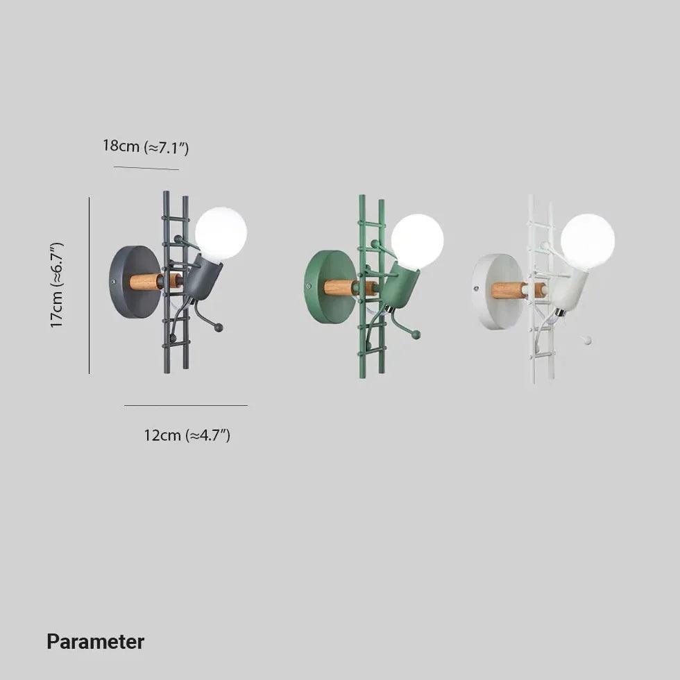 Creative Climbing Man Industrial Wall Lights - Clowas