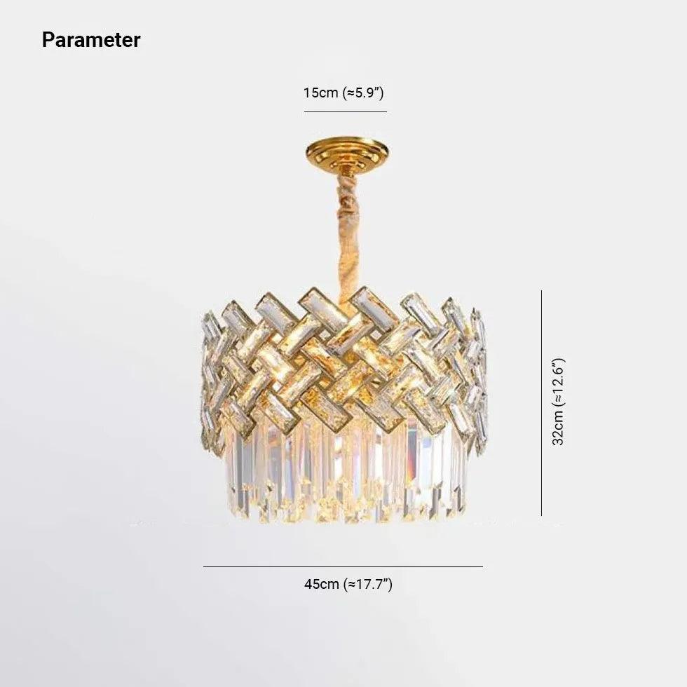 Luxury Gold Round Crystal Chandelier - Clowas