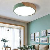 Nordic Pastel Wood LED Light Fixture for Ceiling