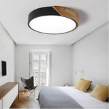 Nordic Pastel Wood LED Light Fixture for Ceiling