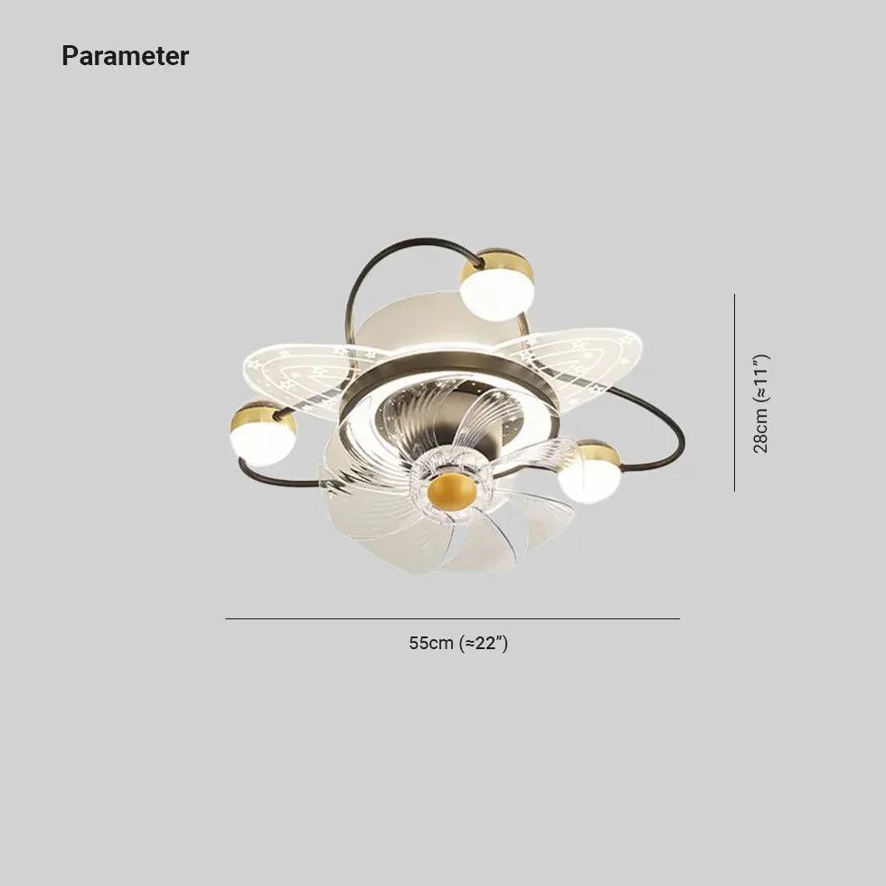 Multiple Lights Modern Ceiling Fan With Light - Clowas