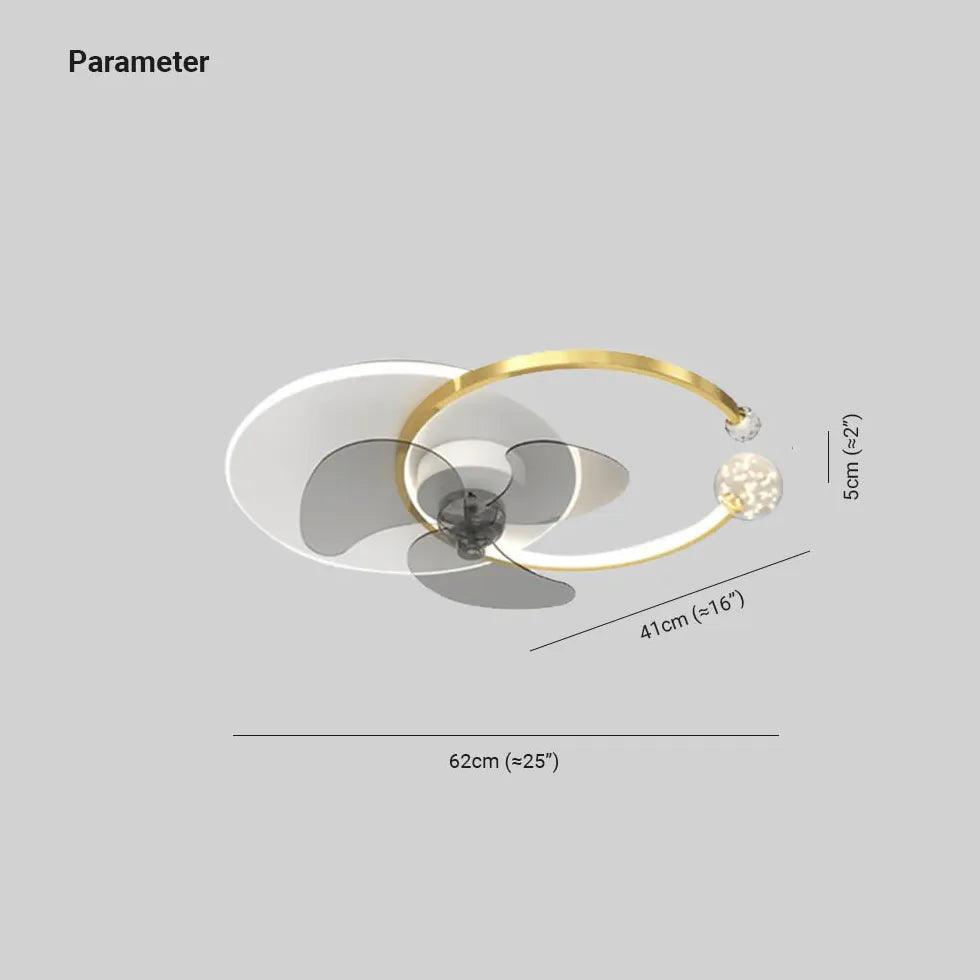 Simple Ring Bedroom Ceiling Fan With Light - Clowas