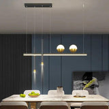 Lines Sphere Black Dining Room Pendant Light - Clowas