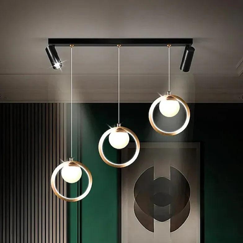 Dimming Ring Glass Kitchen Pendant Light - Clowas