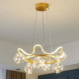 Luxurious Crystal Glass Dome Pendant Light