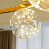 Luxurious Crystal Glass Dome Pendant Light