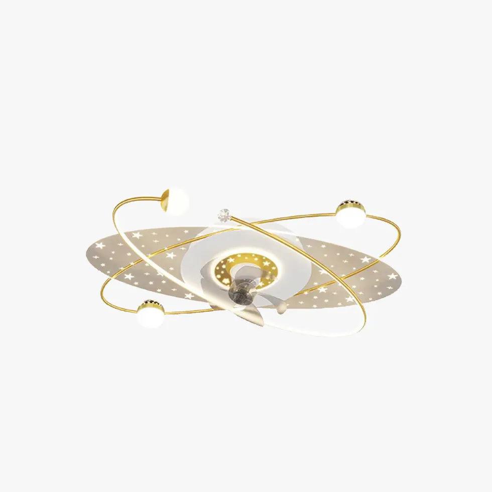 Galaxy Orbit Modern Ceiling Fan With Light - Clowas