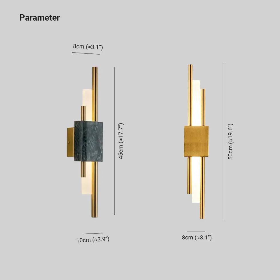Marble Brass Up and Down Lights - Clowas