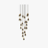 Water Drop Glass Gold Pendant Light - Clowas