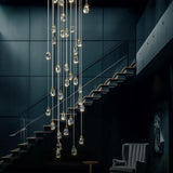 Water Drop Glass Gold Pendant Light - Clowas