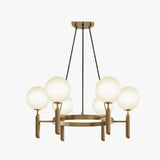 Plant Spherical Lampshade Glass Gold Chandelier - Clowas