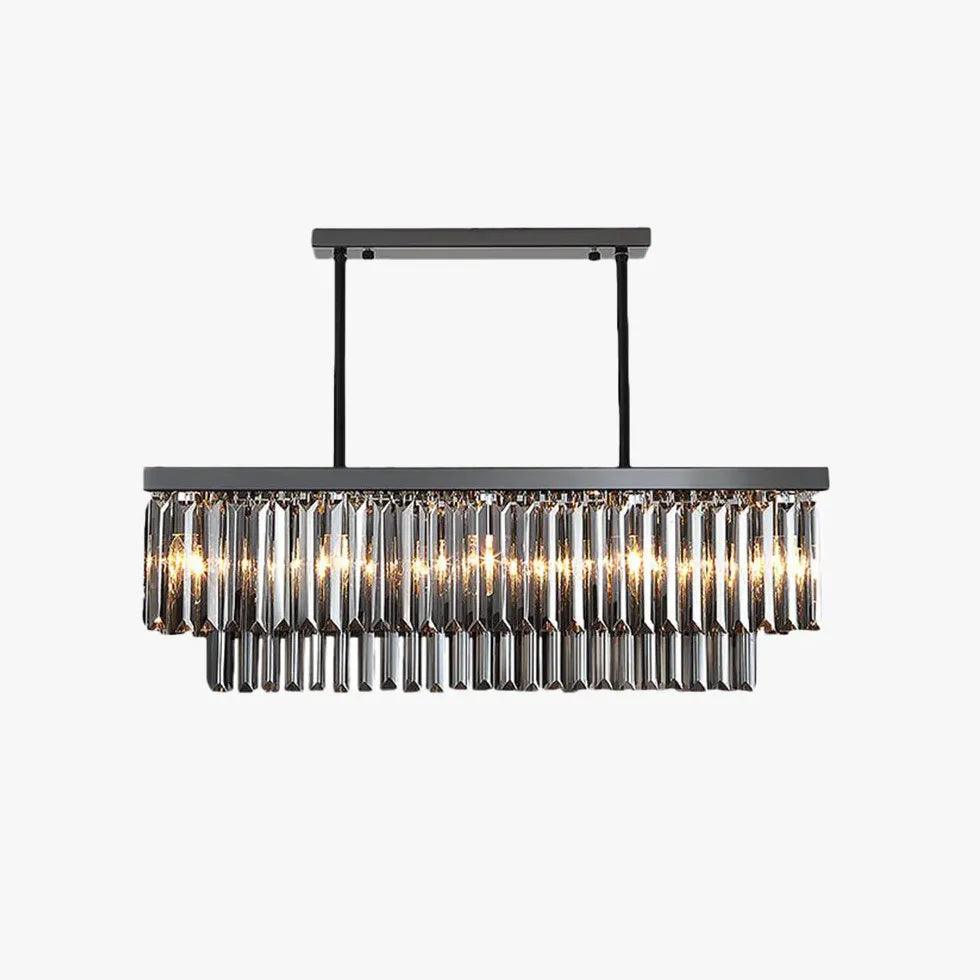 Metal Frame Black Glass Pendant Light - Clowas