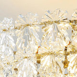 Snowflakes Multilayer Glass Gold Chandelier - Clowas